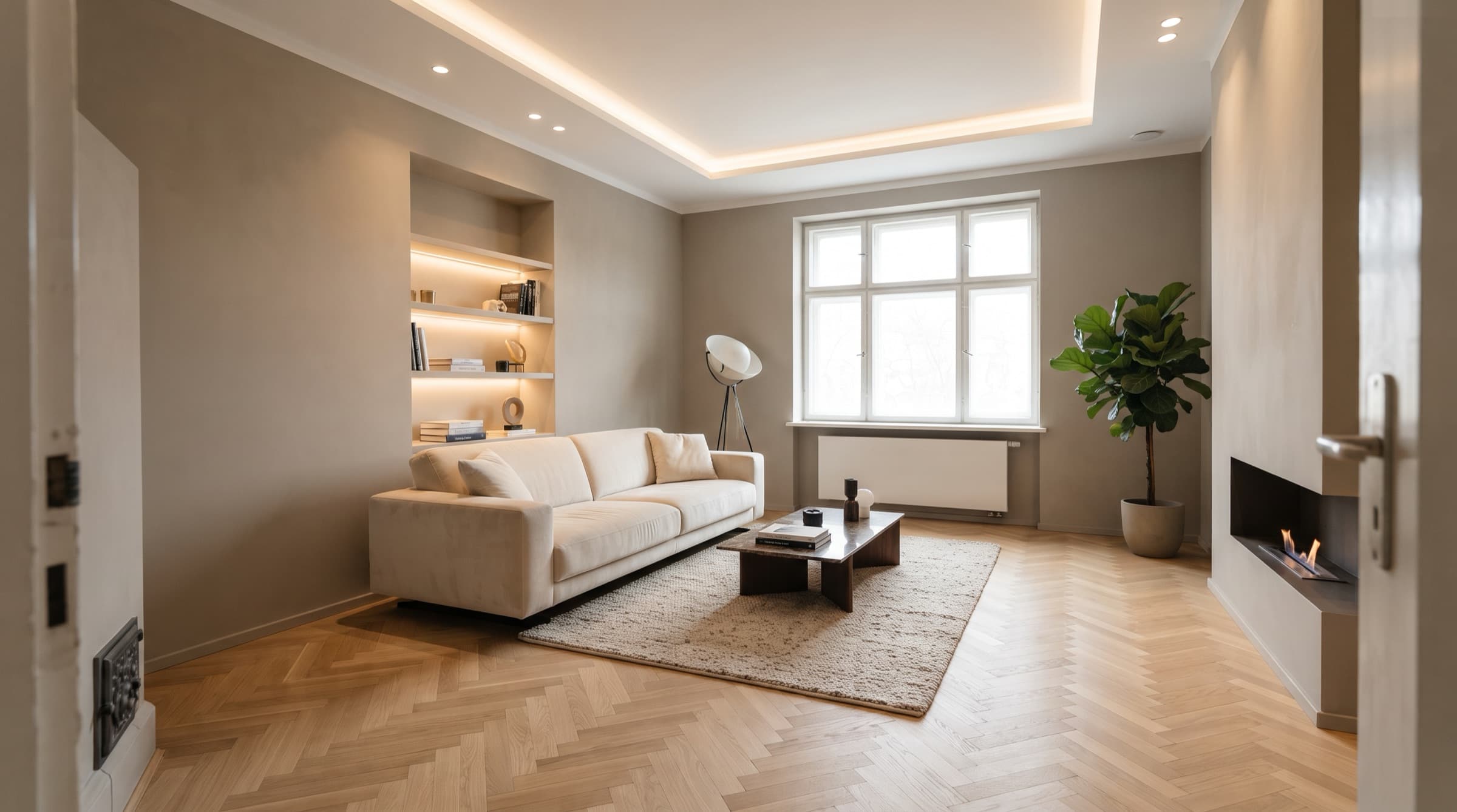 Wohnzimmer im Altbau (Nachher)
